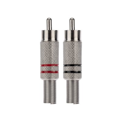 Разъем штекер RCA металл пайка черный/красный PROconnect Разъем штекер RCA металл пайка черный/красный PROconnect