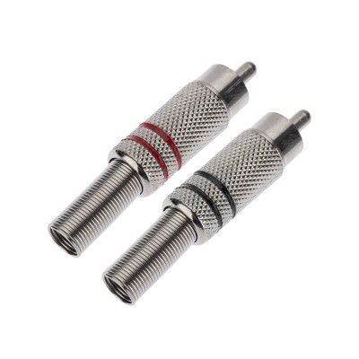 Разъем штекер RCA металл пайка черный/красный PROconnect Разъем штекер RCA металл пайка черный/красный PROconnect