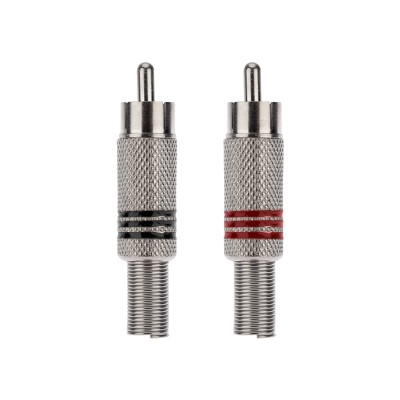 Разъем штекер RCA металл под винт черный/красный PROconnect Разъем штекер RCA металл под винт черный/красный PROconnect