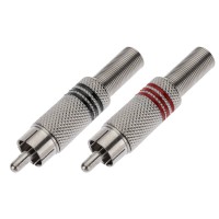 Разъем штекер RCA металл под винт черный/красный PROconnect Разъем штекер RCA металл под винт черный/красный PROconnect