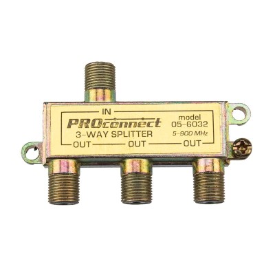 Делитель ТВх3 под F-разъем, 5-900МГц PROconnect Делитель ТВх3 под F-разъем, 5-900МГц PROconnect