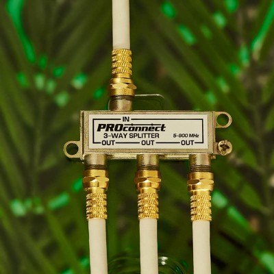 Делитель ТВх3 под F-разъем, 5-900МГц PROconnect Делитель ТВх3 под F-разъем, 5-900МГц PROconnect
