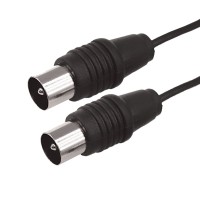 Шнур ТВ штекер - ТВ штекер, 3м, черный REXANT Шнур ТВ штекер - ТВ штекер, 3м, черный REXANT