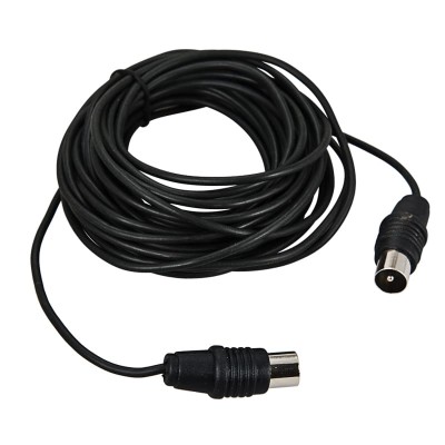 ВЧ кабель ТВ штекер - ТВ штекер, 5м, черный REXANT ВЧ кабель ТВ штекер - ТВ штекер, 5м, черный REXANT