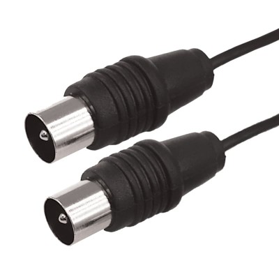 ВЧ кабель ТВ штекер - ТВ штекер, 5м, черный REXANT