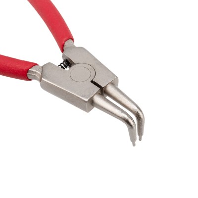 Щипцы для стопорных колец разжим загнутый 160мм, обливные рукоятки REXANT Щипцы для стопорных колец разжим загнутый 160мм, обливные рукоятки REXANT