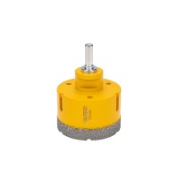 Коронка алмазная профессиональная по керамограниту и железобетону М14, вакуумное спекание, 70мм, для УШМ KRANZ