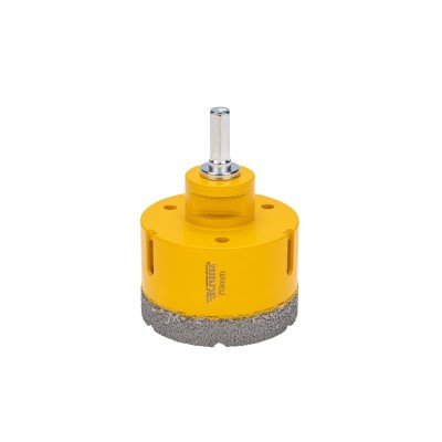 Коронка алмазная профессиональная по керамограниту и железобетону М14, вакуумное спекание, 70мм, для УШМ KRANZ