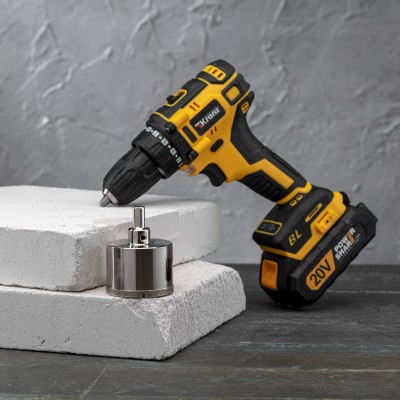 Коронка алмазная 55мм по керамограниту с центровочным сверлом KRANZ Коронка алмазная 55мм по керамограниту с центровочным сверлом KRANZ