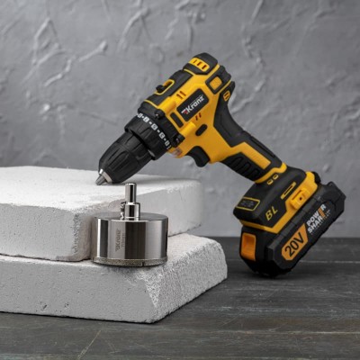 Коронка алмазная 70мм по керамограниту с центровочным сверлом KRANZ Коронка алмазная 70мм по керамограниту с центровочным сверлом KRANZ