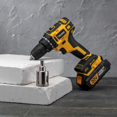 Коронка алмазная 35мм по керамограниту с центровочным сверлом KRANZ Коронка алмазная 35мм по керамограниту с центровочным сверлом KRANZ