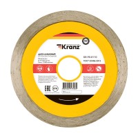 Диск алмазный отрезной сплошной 115x22,2x1,8x10мм KRANZ Диск алмазный отрезной сплошной 115x22,2x1,8x10мм KRANZ