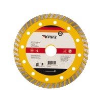 Диск алмазный отрезной Turbo 150x22,2x2,4x10мм KRANZ Диск алмазный отрезной Turbo 150x22,2x2,4x10мм KRANZ