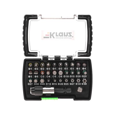 Набор бит с магнитным держателем, пластиковый кейс, 32 шт KRANZ