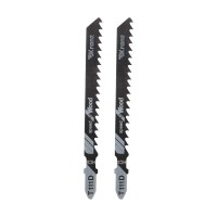 Пилка для электролобзика по дереву T111D 100 мм 6 зубьев на дюйм 6-60 мм (2 шт./уп.) Kranz