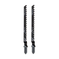 Пилка для электролобзика по дереву T244D 100 мм 6 зубьев на дюйм 8-60 мм фигурный рез (2 шт./уп.) Kranz