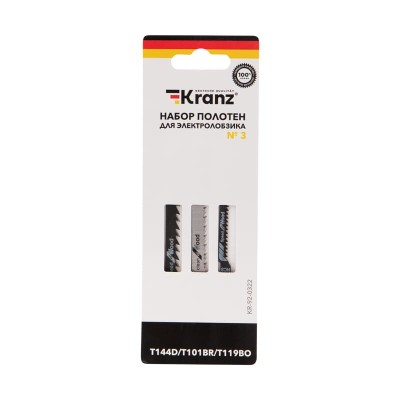 Набор полотен для электролобзика № 3 T144D/T101BR/T119BO (3 шт./уп.) Kranz Набор полотен для электролобзика № 3 T144D/T101BR/T119BO (3 шт./уп.) Kranz