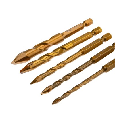 Набор сверл по стеклу и керамике, сухое сверление, 4-10 мм, 5 шт, пластиковый кейс KRANZ Набор сверл по стеклу и керамике, сухое сверление, 4-10 мм, 5 шт, пластиковый кейс KRANZ