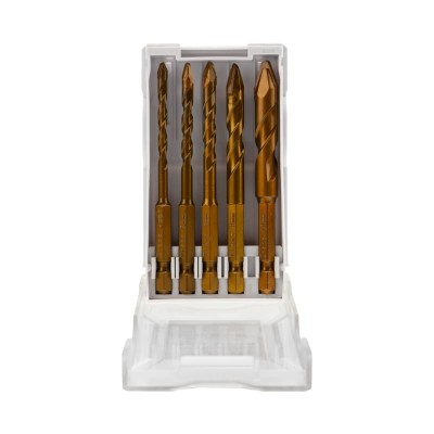 Набор сверл по стеклу и керамике, сухое сверление, 4-10 мм, 5 шт, пластиковый кейс KRANZ Набор сверл по стеклу и керамике, сухое сверление, 4-10 мм, 5 шт, пластиковый кейс KRANZ