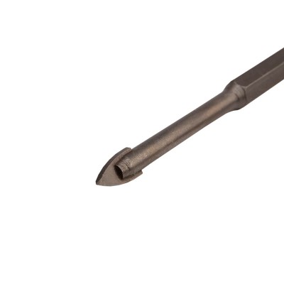 Сверло по стеклу и керамике 6 мм, 2 грани, шестигранный хвостовик Kranz Сверло по стеклу и керамике 6 мм, 2 грани, шестигранный хвостовик Kranz