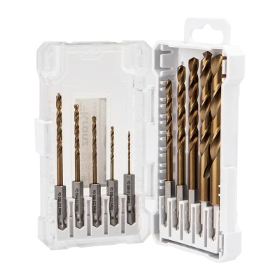 Набор сверл по металлу «Кобальт», 1,5-10 мм, Р6М5К5, шестигранный хвостовик, 10 шт. KRANZ