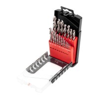 Набор сверл по металлу, 1-10мм (через 0,5мм), Р6М5, цилиндрический хвостовик, 19 шт. KRANZ Набор сверл по металлу, 1-10мм (через 0,5мм), Р6М5, цилиндрический хвостовик, 19 шт. KRANZ