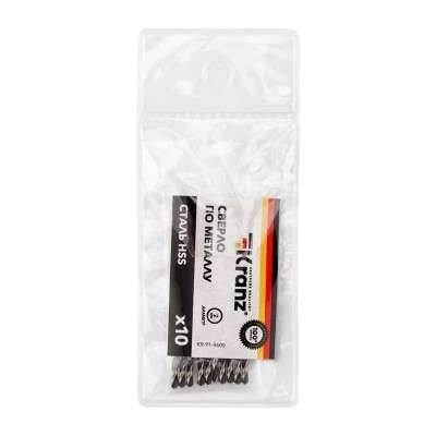 Сверло по металлу 2,0х49х24мм (HSS), DIN 338, 10 шт. в упаковке KRANZ Сверло по металлу 2,0х49х24мм (HSS), DIN 338, 10 шт. в упаковке KRANZ