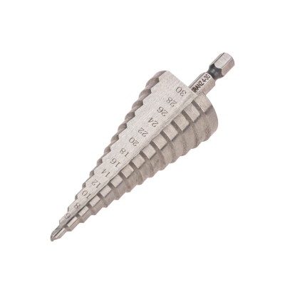 Сверло по металлу ступенчатое 4,0-30,0мм, 98мм, 62 HRC KRANZ Сверло по металлу ступенчатое 4,0-30,0мм, 98мм, 62 HRC KRANZ