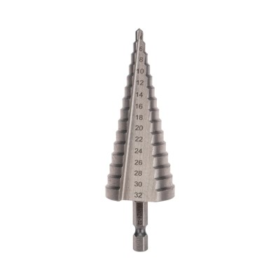 Сверло по металлу ступенчатое 4,0-32,0мм, 102мм, 62 HRC KRANZ