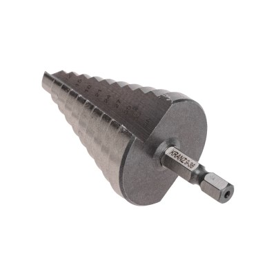 Сверло по металлу ступенчатое 9,0-36,0мм, 110мм, 62 HRC KRANZ Сверло по металлу ступенчатое 9,0-36,0мм, 110мм, 62 HRC KRANZ