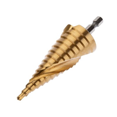 Сверло по металлу ступенчатое ТИТАН 4,0-32,0мм, 102мм, 65 HRC, Р6М5 TiN KRANZ