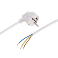 Шнур электрический с вилкой ПВС 3х0,75 мм² 5м белый REXANT