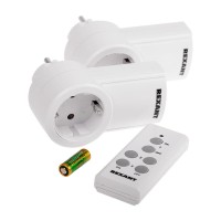 Радиоуправляемая розетка c пультом RX-002 (один пульт, две розетки) 10А/30м REXANT Радиоуправляемая розетка c пультом RX-002 (один пульт, две розетки) 10А/30м REXANT