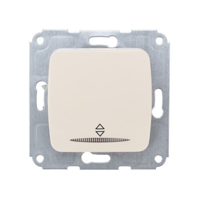 DEA Выключатель (переключатель) 1кл прох. (инд) с/у 10А мех. бежевый KRANZ