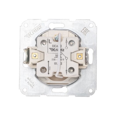 DEA Выключатель (переключатель) 1кл прох. (инд) с/у 10А мех. бежевый KRANZ