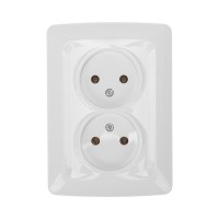 DEA Розетка 2-ая б/з с/у 10А Бел KRANZ DEA Розетка 2-ая б/з с/у 10А Бел KRANZ