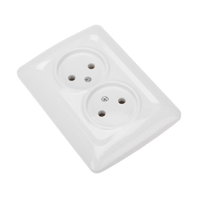 DEA Розетка 2-ая б/з с/у 10А Бел KRANZ DEA Розетка 2-ая б/з с/у 10А Бел KRANZ