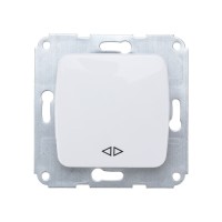 DEA Выключатель (переключатель) 1кл перекрест. с/у 10А мех. белый KRANZ DEA Выключатель (переключатель) 1кл перекрест. с/у 10А мех. белый KRANZ
