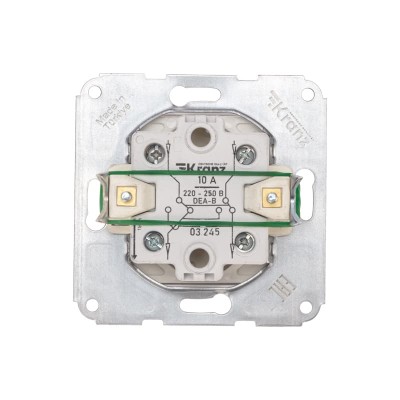 DEA Выключатель (переключатель) 1кл перекрест. с/у 10А мех. белый KRANZ DEA Выключатель (переключатель) 1кл перекрест. с/у 10А мех. белый KRANZ
