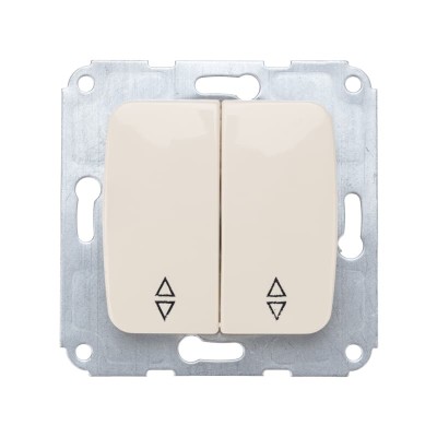 DEA Выключатель (переключатель) 2кл прох. с/у 10А мех. бежевый KRANZ