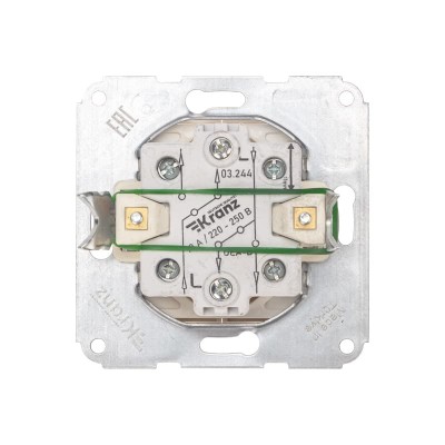 DEA Выключатель (переключатель) 2кл прох. с/у 10А мех. бежевый KRANZ DEA Выключатель (переключатель) 2кл прох. с/у 10А мех. бежевый KRANZ