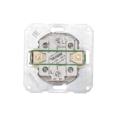 DEA Выключатель (переключатель) 2кл прох. с/у 10А мех. белый KRANZ DEA Выключатель (переключатель) 2кл прох. с/у 10А мех. белый KRANZ