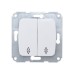 DEA Выключатель (переключатель) 2кл прох. с/у 10А мех. белый KRANZ