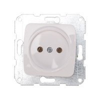 DEA Розетка 1-ая б/з с/у 10А мех. Бел KRANZ