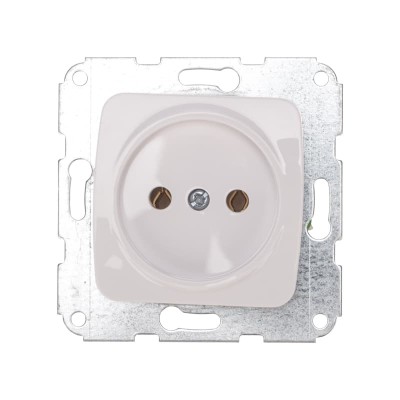 DEA Розетка 1-ая б/з с/у 10А мех. Бел KRANZ