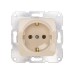 DEA Розетка 1-ая керамика с/з с/у 16А мех. Беж KRANZ
