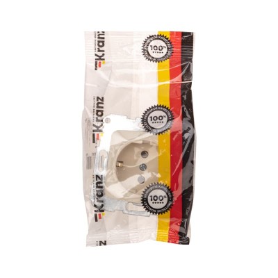 DEA Розетка 1-ая с/з з/ш с/у 16А мех. Беж KRANZ