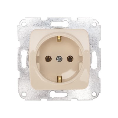 DEA Розетка 1-ая с/з з/ш с/у 16А мех. Беж KRANZ