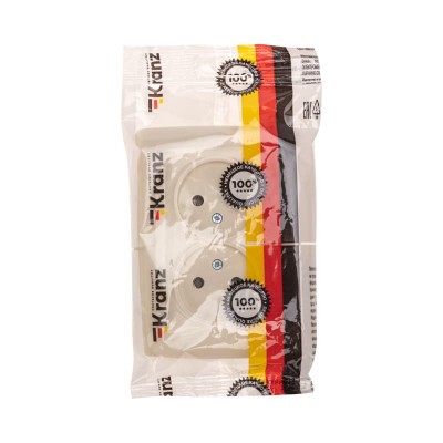 DEA Розетка 2-ая б/з с/у 10А Беж KRANZ