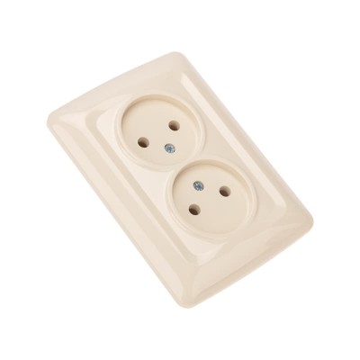 DEA Розетка 2-ая б/з с/у 10А Беж KRANZ